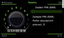 Zadání PIN (SIM)